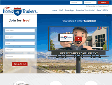 Tablet Screenshot of hotels4truckers.com